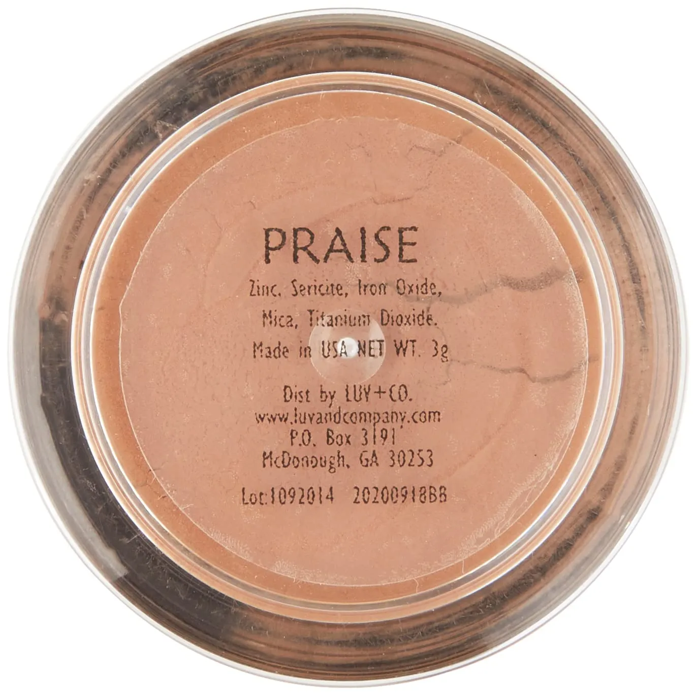 | Eyeshadow Mineral Pigments (Loose) - 3 g | Gluten-Free, Talc-Free & Paraben-Free | Light Golden Tan | Praise