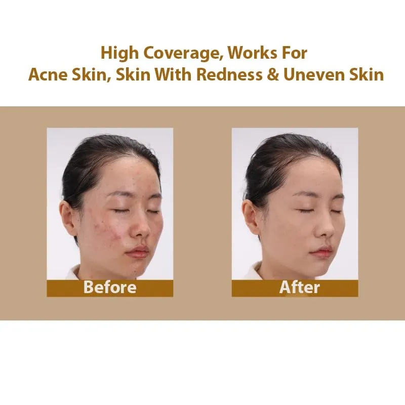 1 PC John Jeff Powder John Jeff Foundation Pressed Powder, Oil Control High Coverage Makeup Pressed Foundation Velvet Matte Effect Powder (Natural, 8g)