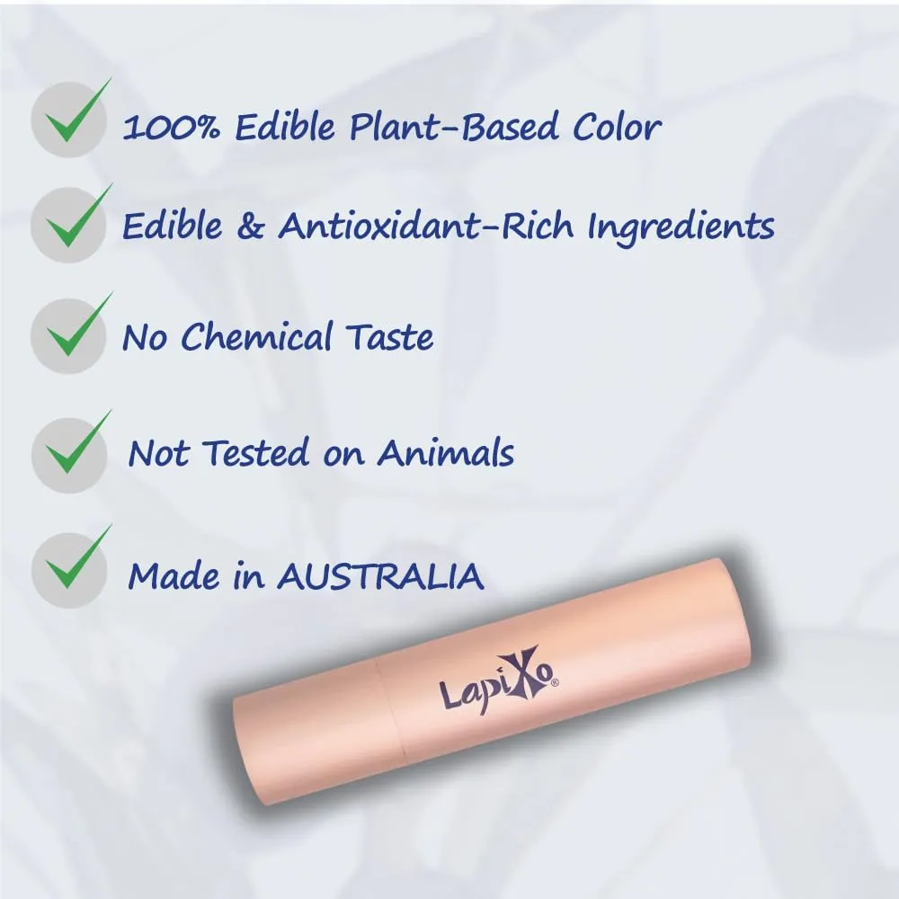 100% Plant-based Color Lip Tint, Unique Formula, Natural   Moisturizing | 2-in-1 | Non-Toxic, All Food Ingredients, Antioxidant-rich, Natural Matte Sheer, Buildable, 4.4g/0.15oz (Peach color)