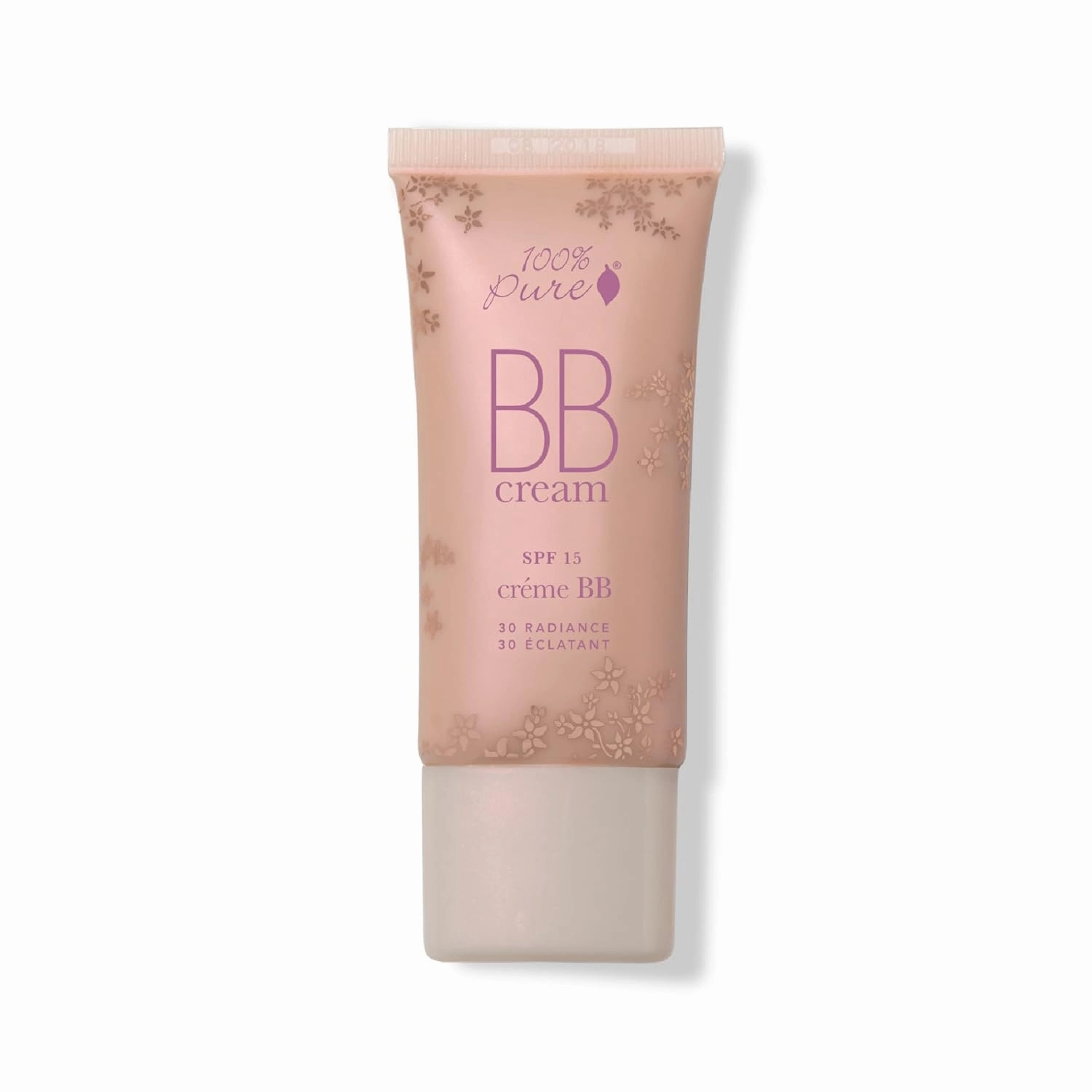 100% PURE BB Cream Shade 30 Radiance Full Face Coverage Skin Care & Glow - All-In-One Primer Concealer & Foundation Makeup - Shimmery, Dewy Youth Tan Color w/Warm Golden Undertone - Vegan - 1 Fl Oz