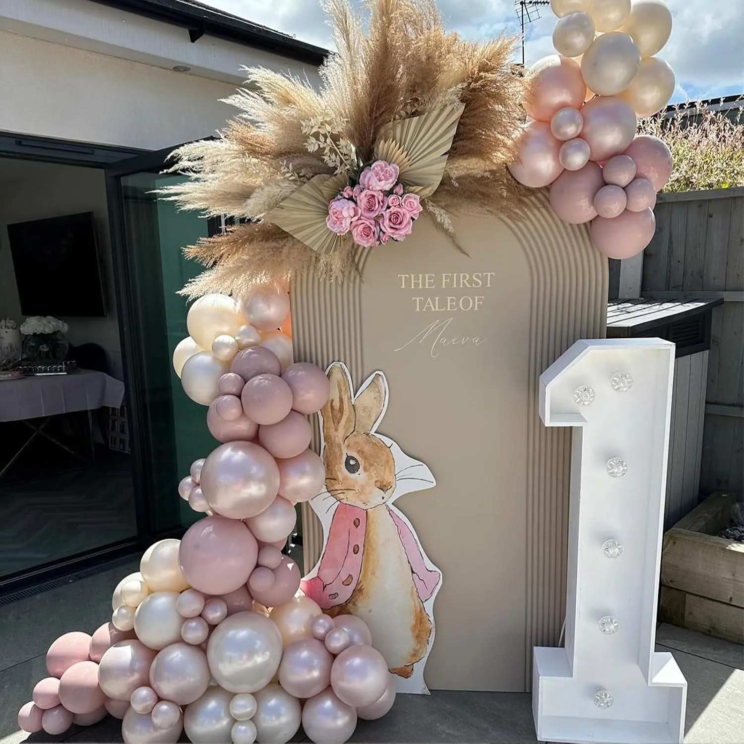 108Pcs Pearl Pink Double Stuffed Balloons Different Size, 18/12/10/5 inch Pearl Rose Blush Pink Balloons Garland Arch kit for Boho Birthday Wedding Engagement Bridal Baby Shower Party