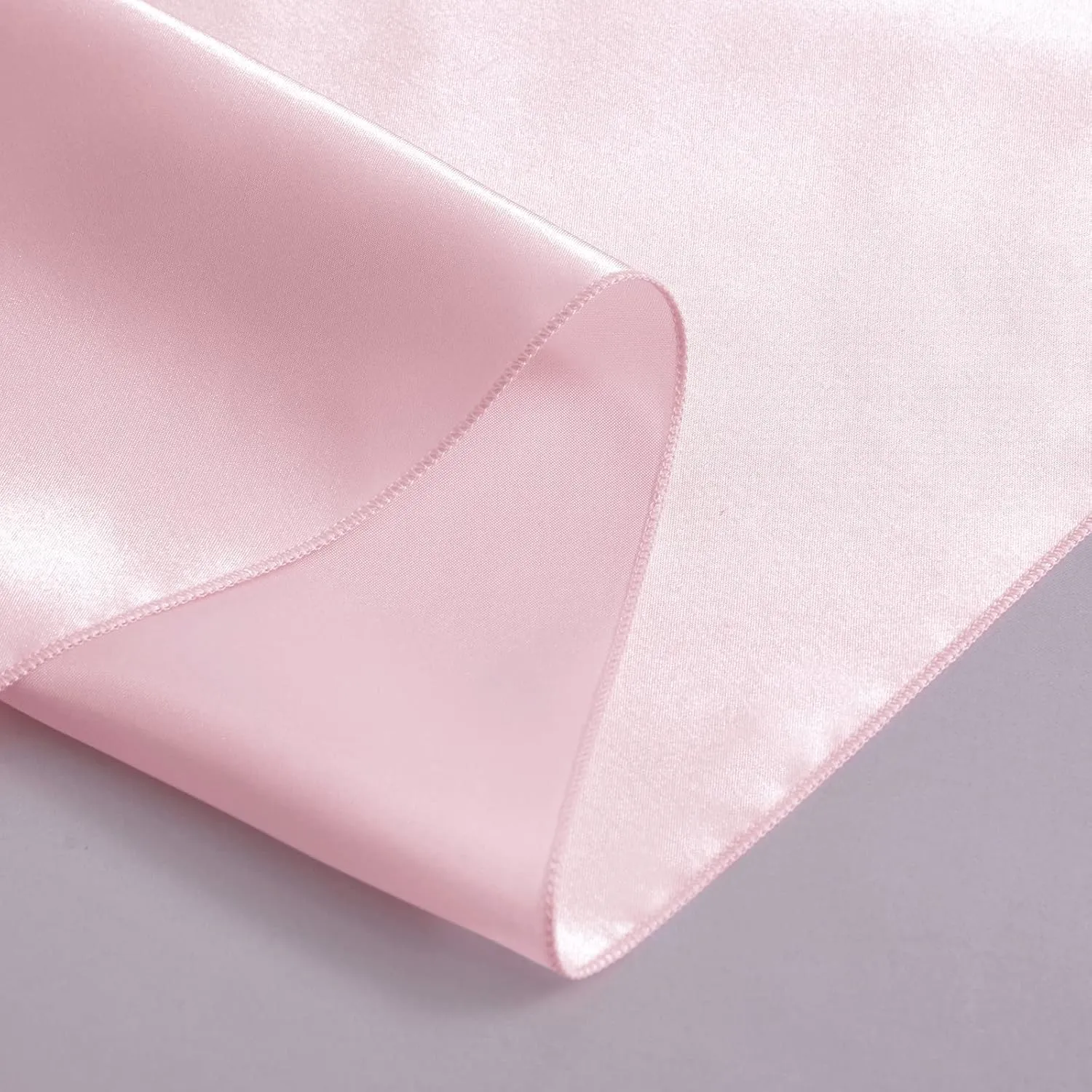 12 Pack Blush Pink Satin Table Runners, 12 x 108 Inches Silky Long Table Runner Decor, Bright Smooth Luxury Party Table Runner Decorations for Birthday Holiday Banquet