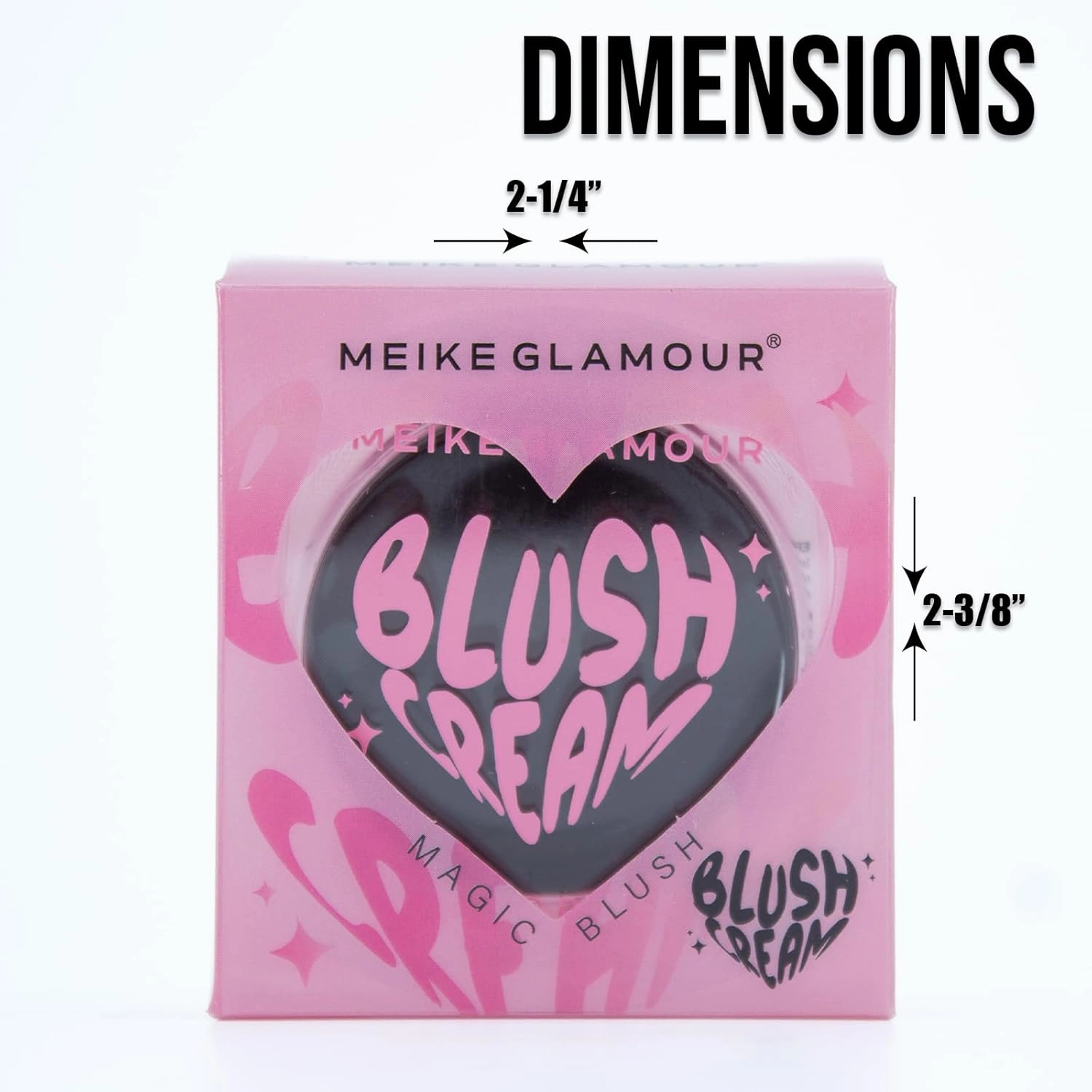 120 Glam Lux Black Magic Color Changing Blush Magical Multifunctional Eyes, Cheeks, Lips Natural Clean Girl Aesthetic No Makeup Look Weightless Buildable Dewy Easy Application (Black, 24pc Display)