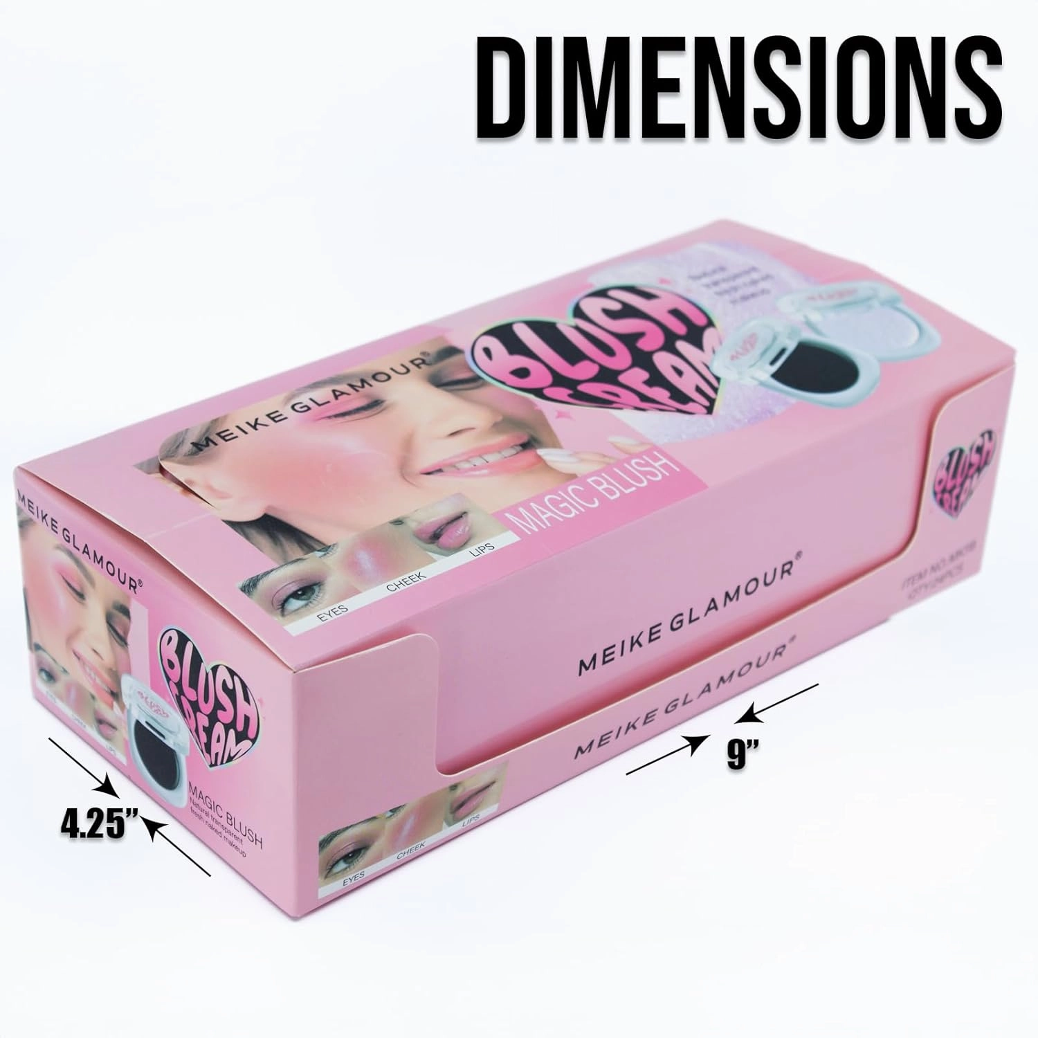120 Glam Lux Black Magic Color Changing Blush Magical Multifunctional Eyes, Cheeks, Lips Natural Clean Girl Aesthetic No Makeup Look Weightless Buildable Dewy Easy Application (Black, 24pc Display)