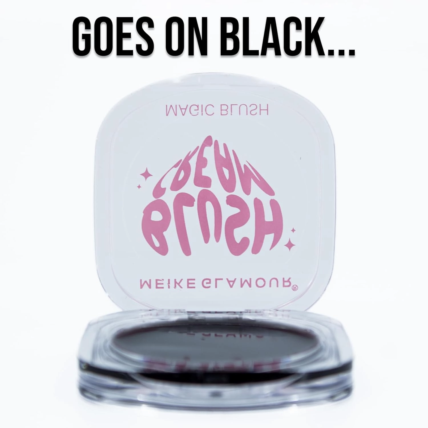 120 Glam Lux Black Magic Color Changing Blush Magical Multifunctional Eyes, Cheeks, Lips Natural Clean Girl Aesthetic No Makeup Look Weightless Buildable Dewy Easy Application (Black, 24pc Display)