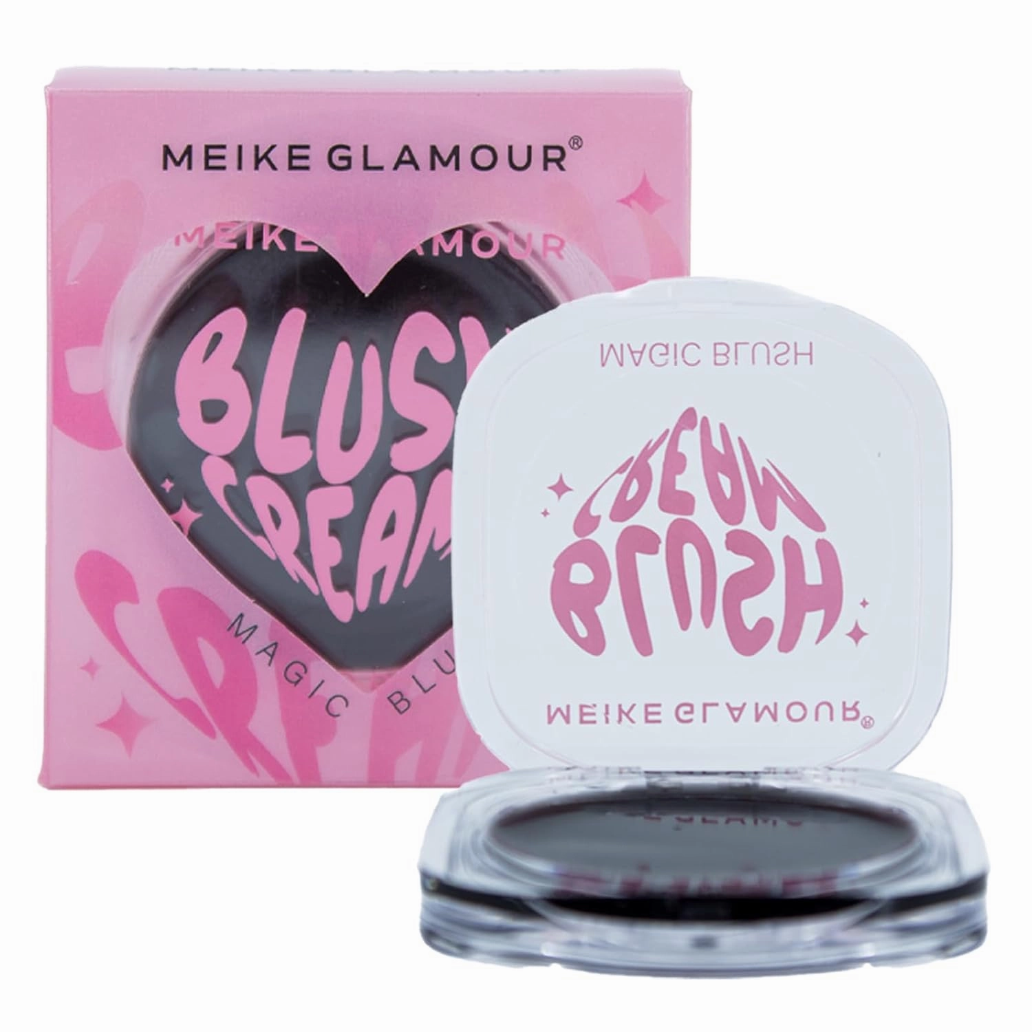 120 Glam Lux Black Magic Color Changing Blush Magical Multifunctional Eyes, Cheeks, Lips Natural Clean Girl Aesthetic No Makeup Look Weightless Buildable Dewy Easy Application (Black, 24pc Display)