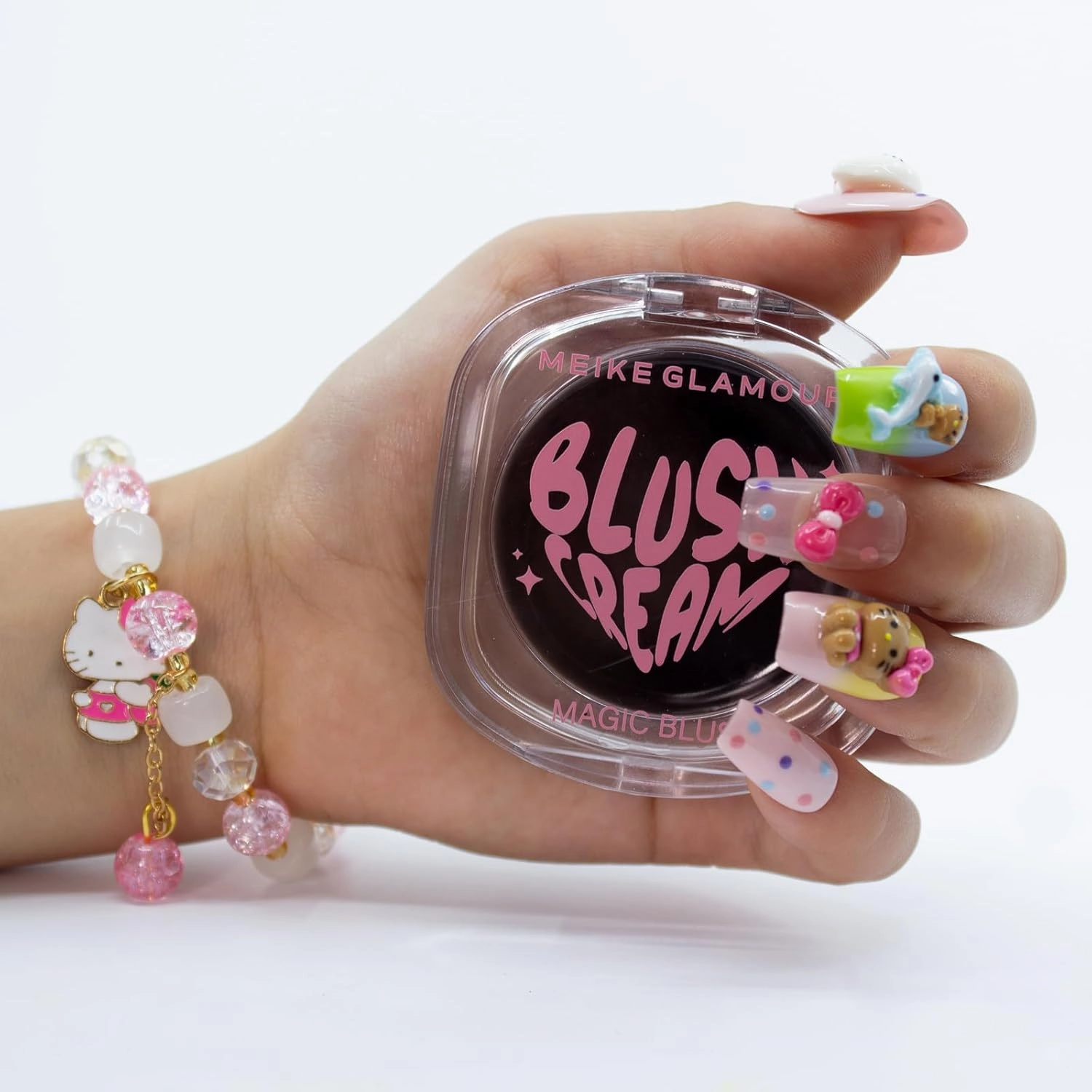 120 Glam Lux Black Magic Color Changing Blush Magical Multifunctional Eyes, Cheeks, Lips Natural Clean Girl Aesthetic No Makeup Look Weightless Buildable Dewy Easy Application (Black, 24pc Display)
