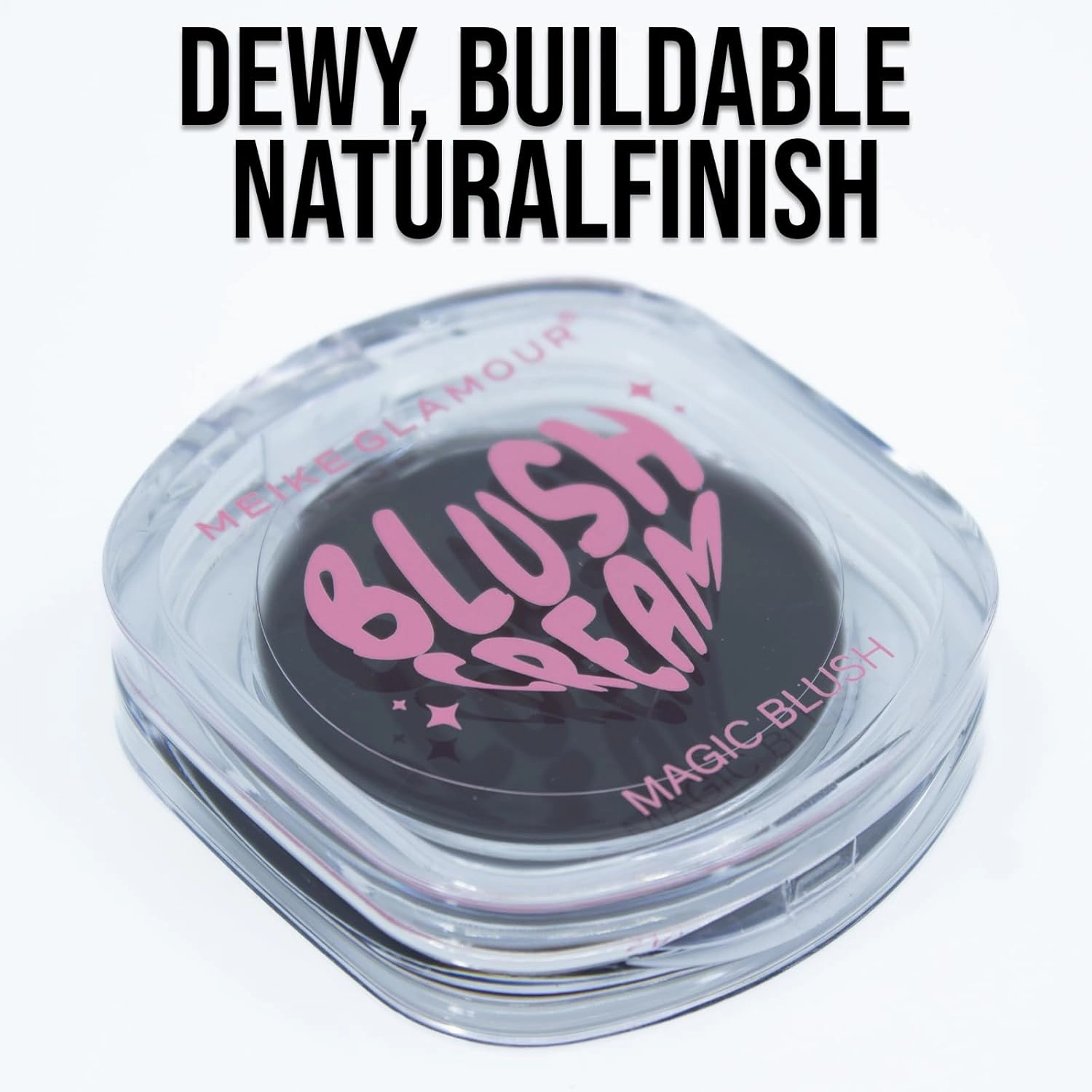 120 Glam Lux Black Magic Color Changing Blush Magical Multifunctional Eyes, Cheeks, Lips Natural Clean Girl Aesthetic No Makeup Look Weightless Buildable Dewy Easy Application (Black, 24pc Display)