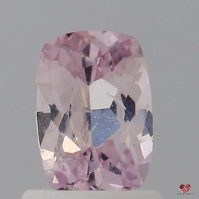 1.04cts Rectangle Cushion Light Peach Blush Champagne Sapphire