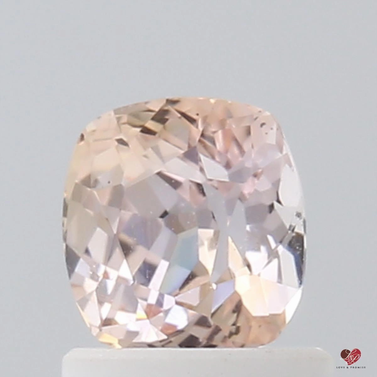 1.04cts Rectangle Cushion Medium Peach Champagne Blush Sapphire