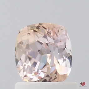 1.04cts Rectangle Cushion Medium Peach Champagne Blush Sapphire