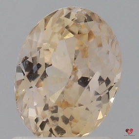 1.51cts Oval Medium Peach Champagne Blush Sapphire