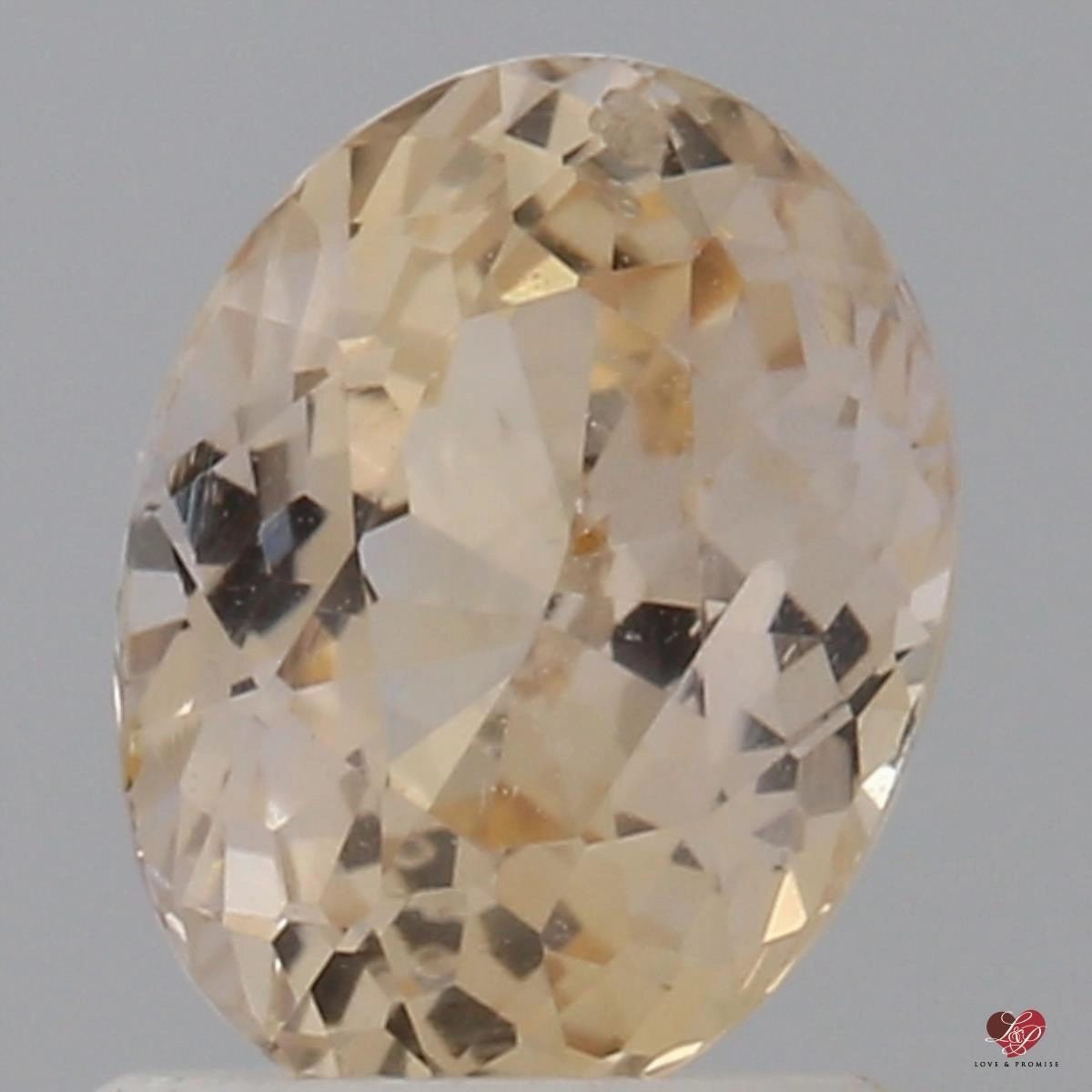 1.51cts Oval Medium Peach Champagne Blush Sapphire