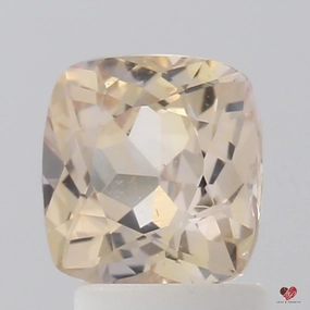 1.91cts Square Cushion Light Peachy Blush Champagne Sapphire