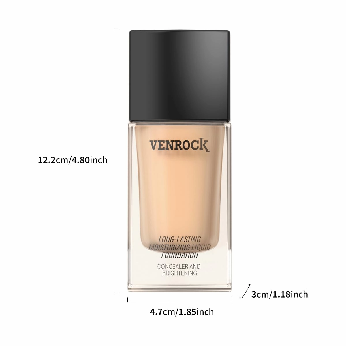 24HR Long-Lasting Moisturizing Liquid Foundation | Radiant, Waterproof, Concealing & Oil-Control (01# Ivory White, 30ml)