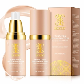 2 PCS 4 in 1 Foundation Liquid, Medium Coverage Foundation Makeup with Flawless Finish, Hydrating Color Changing Foundation, Longwearing & Waterproof, Light Spectrum for Gym, Sport, Dancing