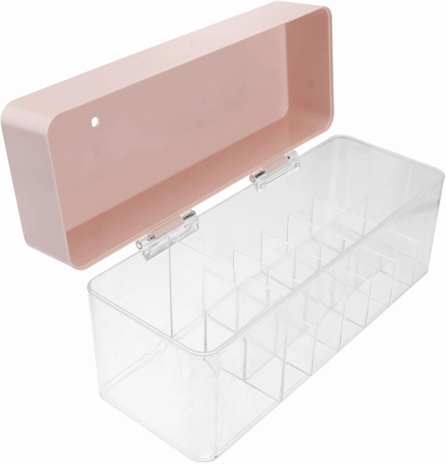 2 Pcs Lipstick Storage Box Cosmetic Lip Gloss Tray Display Holder Skincare Makeup Lid Kit Blush Countertop Palette Cosmetics Shelf Accessories Clear Lip Gloss Pp Pink