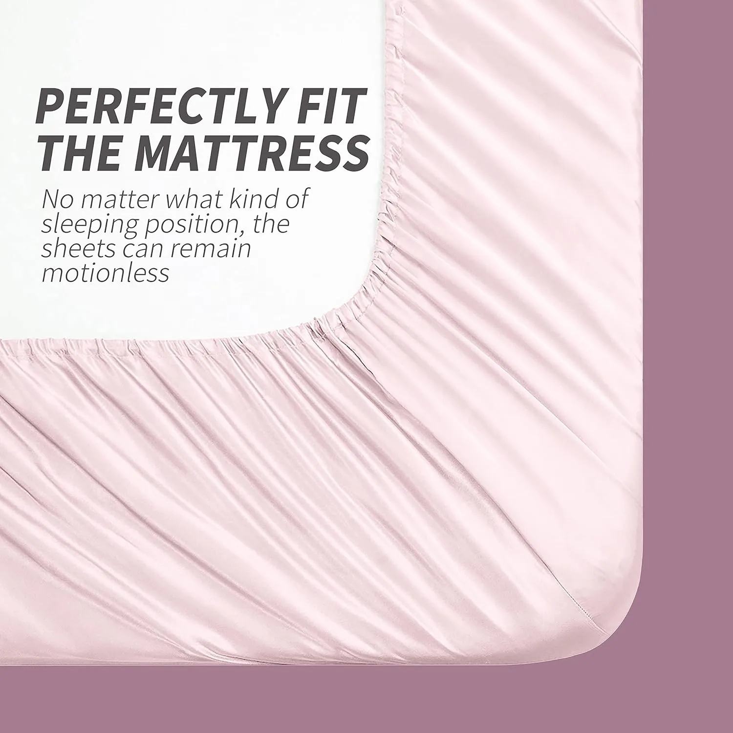4 Pcs Blush Pink Satin Sheets Queen Size Silky Satin Bedding Sheets Set with 1 Deep Pocket Fitted Sheet, 1 Flat Sheet, 2 Pillowcase