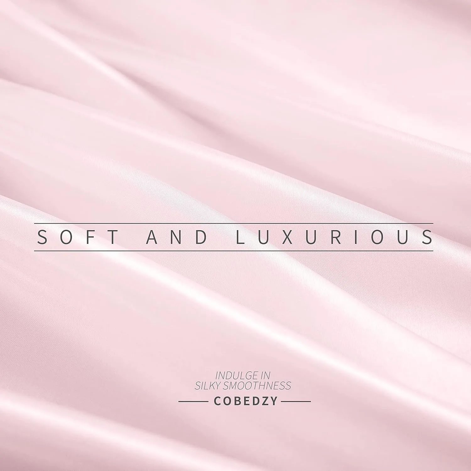 4 Pcs Blush Pink Satin Sheets Queen Size Silky Satin Bedding Sheets Set with 1 Deep Pocket Fitted Sheet, 1 Flat Sheet, 2 Pillowcase