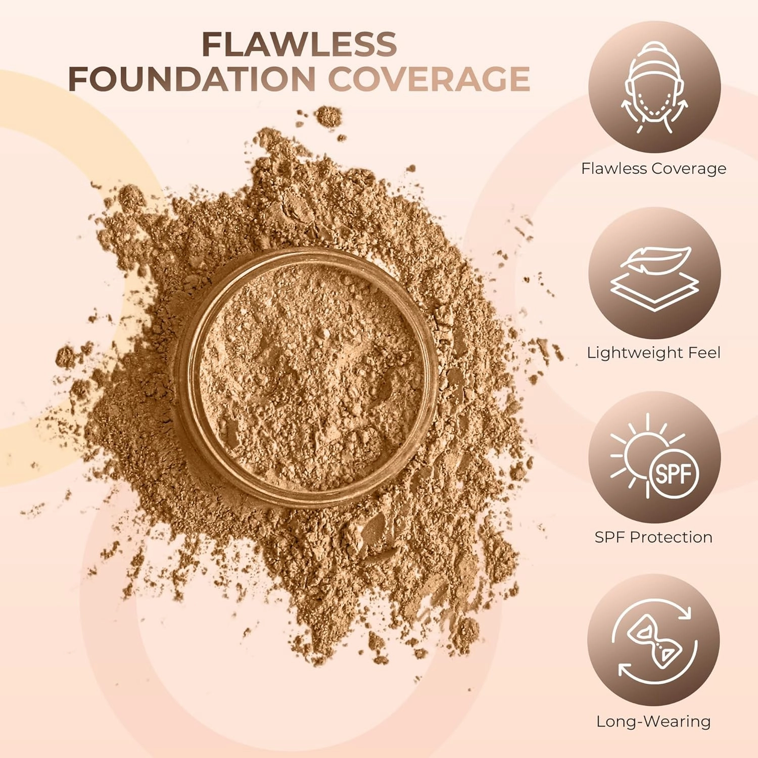 (Deep Tan) (30gm Jar) Matte Mineral Makeup Loose Powder Foundation – Full Coverage, Natural Finish, Noncomedogenic, SPF 30