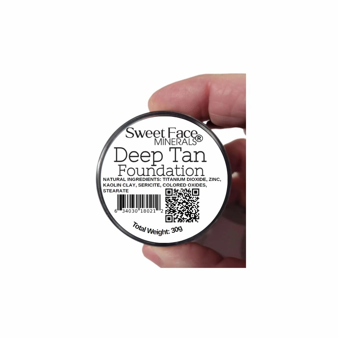 (Deep Tan) (30gm Jar) Matte Mineral Makeup Loose Powder Foundation – Full Coverage, Natural Finish, Noncomedogenic, SPF 30