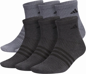 adidas Men's Superlite Quarter Socks 6-Pack, Durable, Lightweight, Athletic Breathable with Compression Arch Support