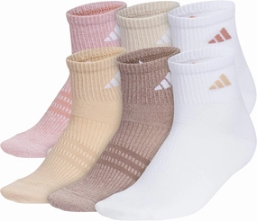 adidas Men's Superlite Quarter Socks 6-Pack, Durable, Lightweight, Athletic Breathable with Compression Arch Support