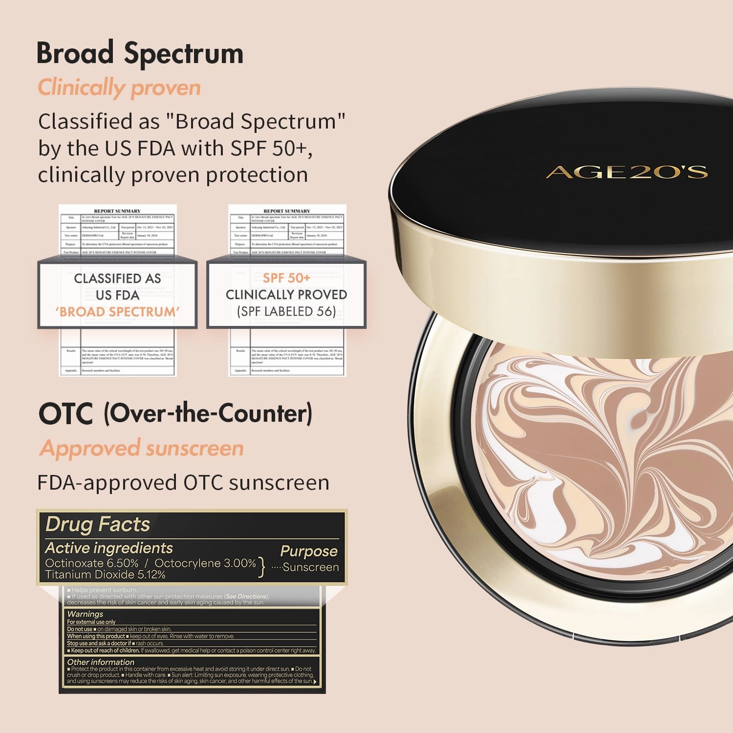 AGE20'S Signature Essence Pact SPF 50  | Pack of 1 | 17N IVORY | Cream Foundation, Dewy Finish, Natural Coverage | Korean Cushion Foundation