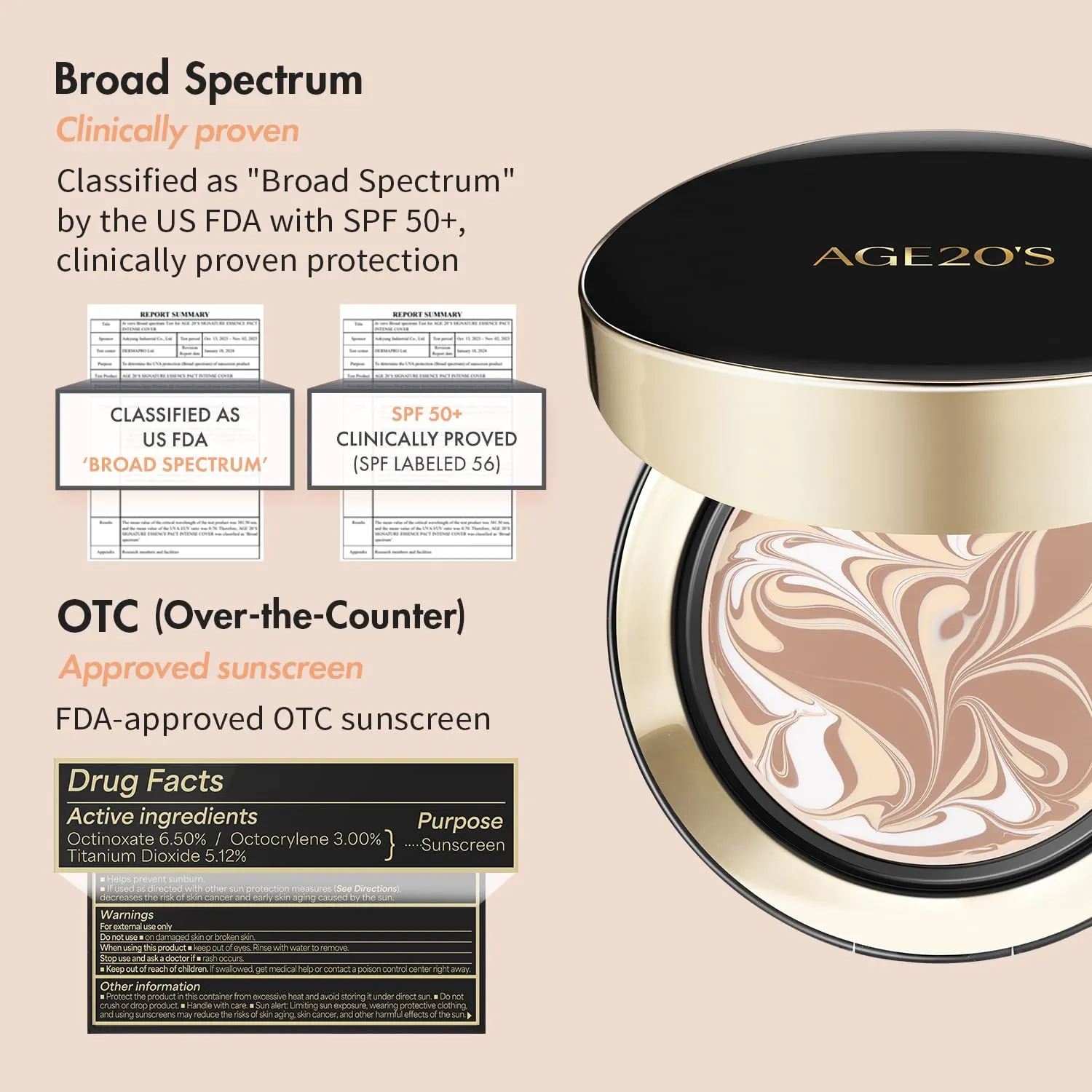 AGE20'S Signature Essence Pact SPF 50  | Pack of 1 | 27 Medium | Cream Foundation, Dewy Finish, Natural Coverage | Korean Cushion Foundation