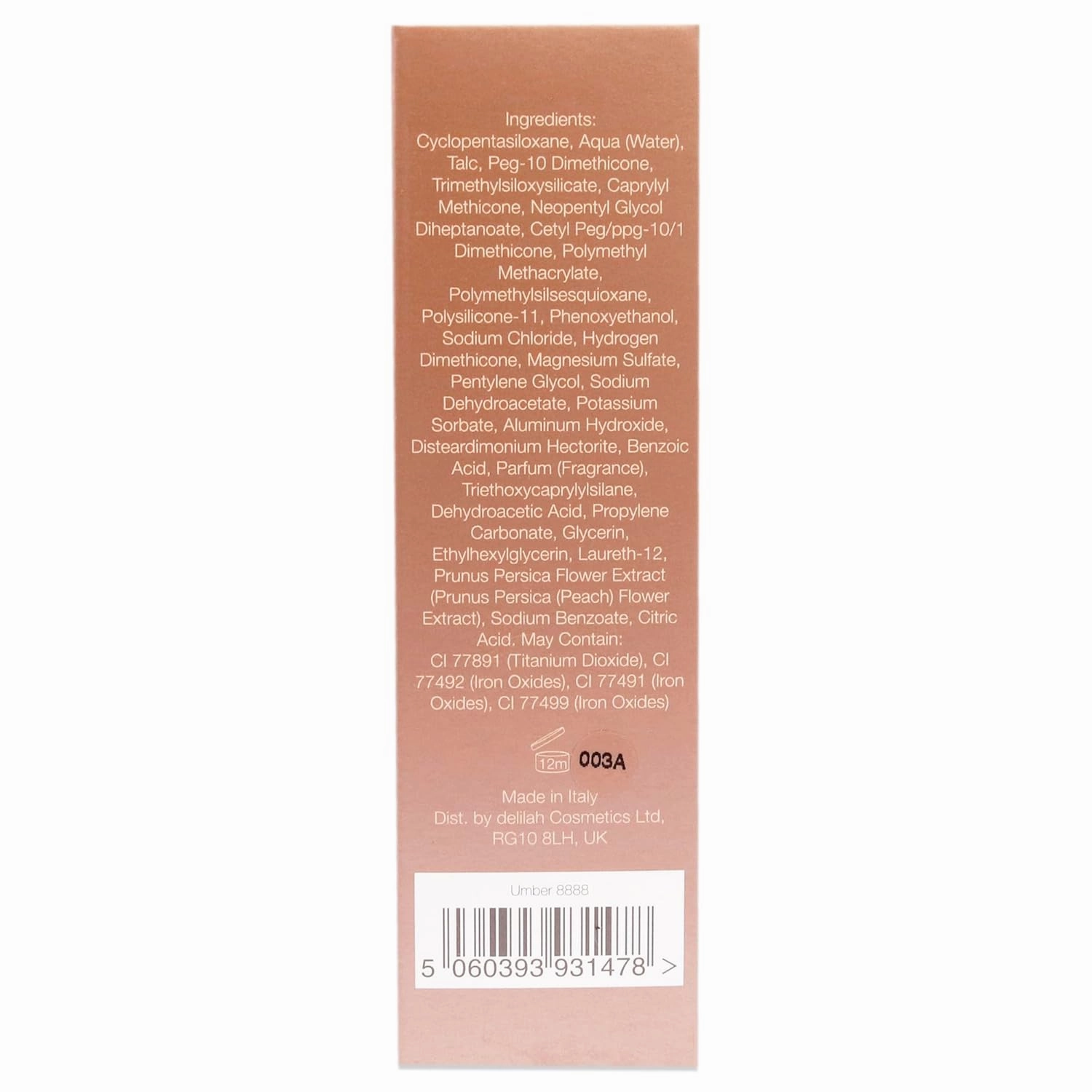 Alibi The Perfect Cover Foundation - Umber - 1 oz / 30 ml - Vegan And Paraben Free - Full Coverage Formula - Waterproof And Sweatproof
