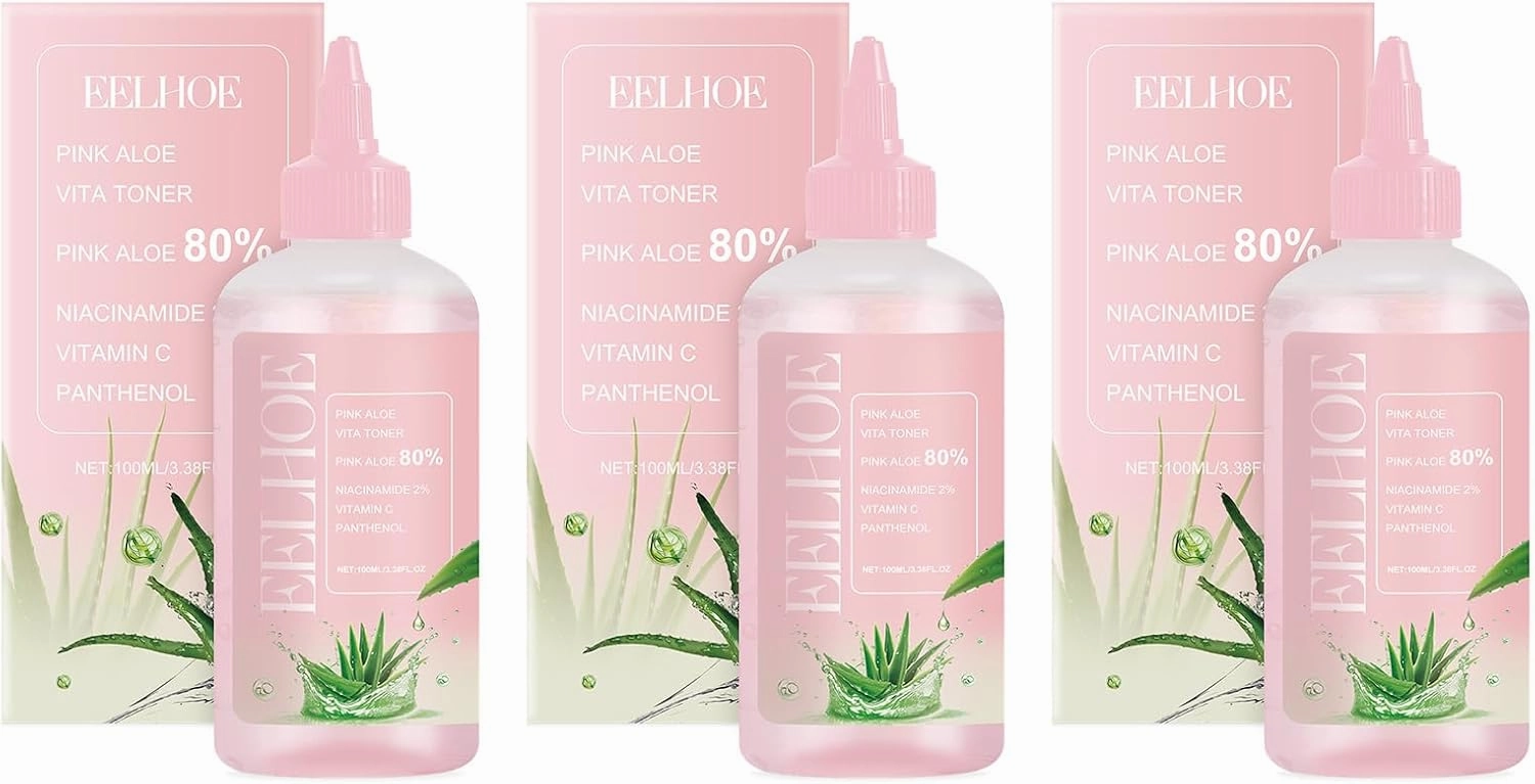 Aloe Soothing Toner for Face - Hydrating Facial Mist with Niacinamide & Vitamin C, Fast-Absorbing, Non-Greasy Formula for Sensitive Skin, 3.38 Fl Oz (3)