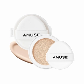 Amuse SEOUL Ceramic Skin Perfector Cushion Foundation Refill 1.5 NATURAL | Long-lasting, Lightweight, Semi-matte, Flawless Coverage, Hypoallergenic, Korean Beauty, Vegan, Refill (15g / 0.52 oz.)