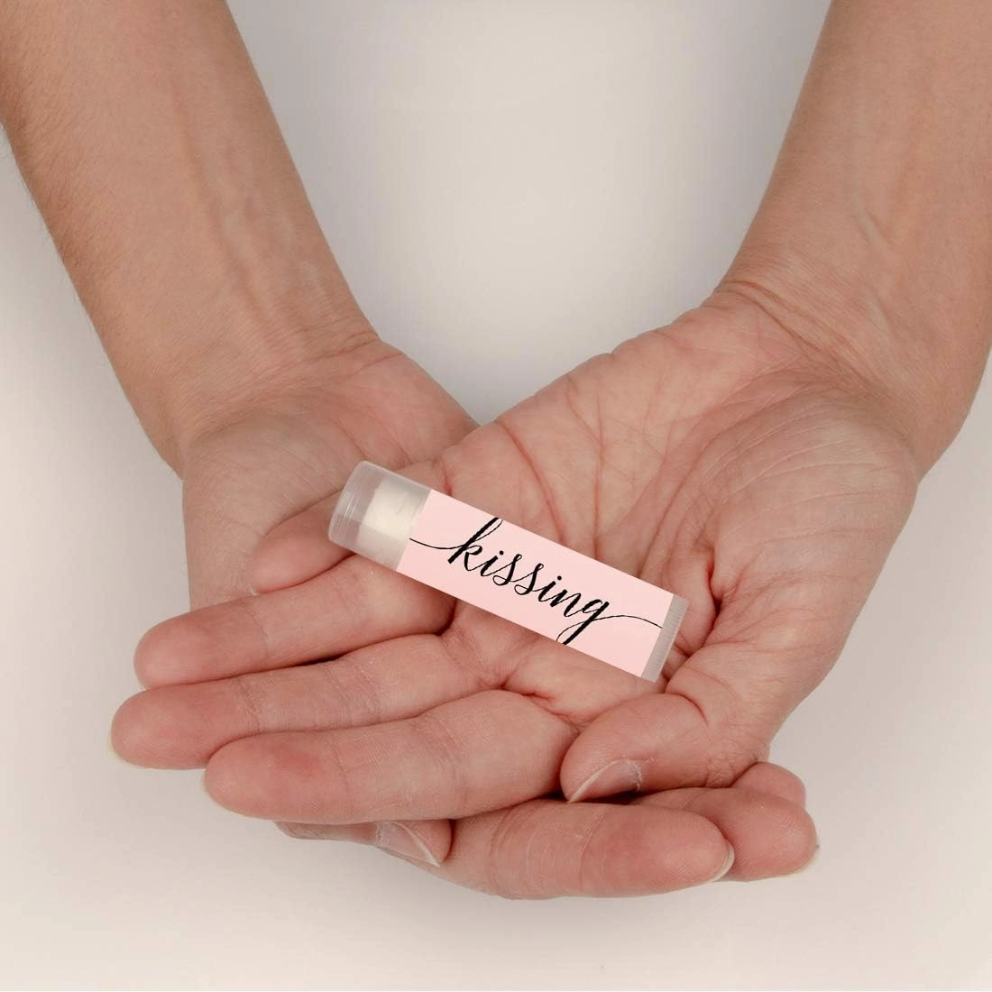 Andaz Press Blush Pink Rose Elegant Bridal Shower Engagement Party, Lip Balm Chapstick Favors, Kissing The Single Life Goodbye, 12-Pack, Bridal Shower Bachelorette Party Favors Bachelorette Chapstick