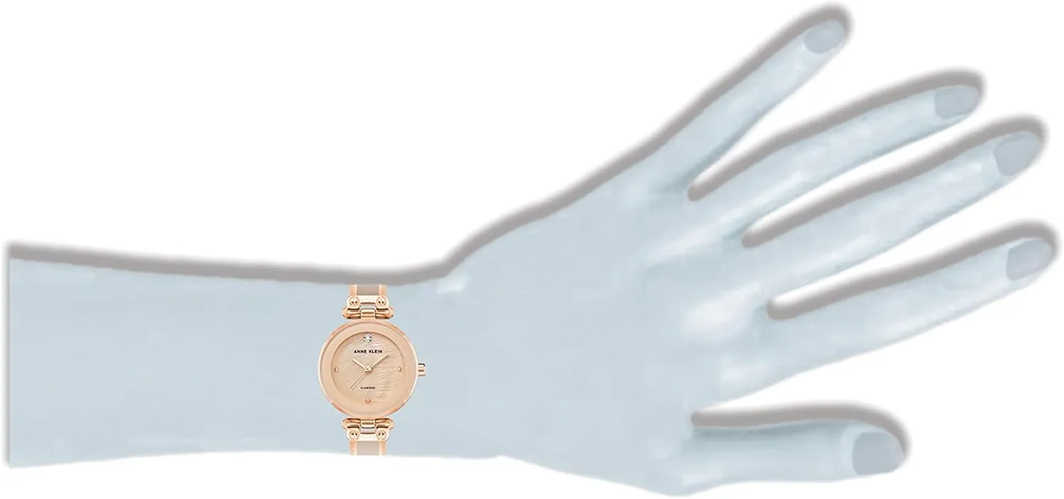 Anne Klein Women's Genuine Diamond Dial Bangle Watch