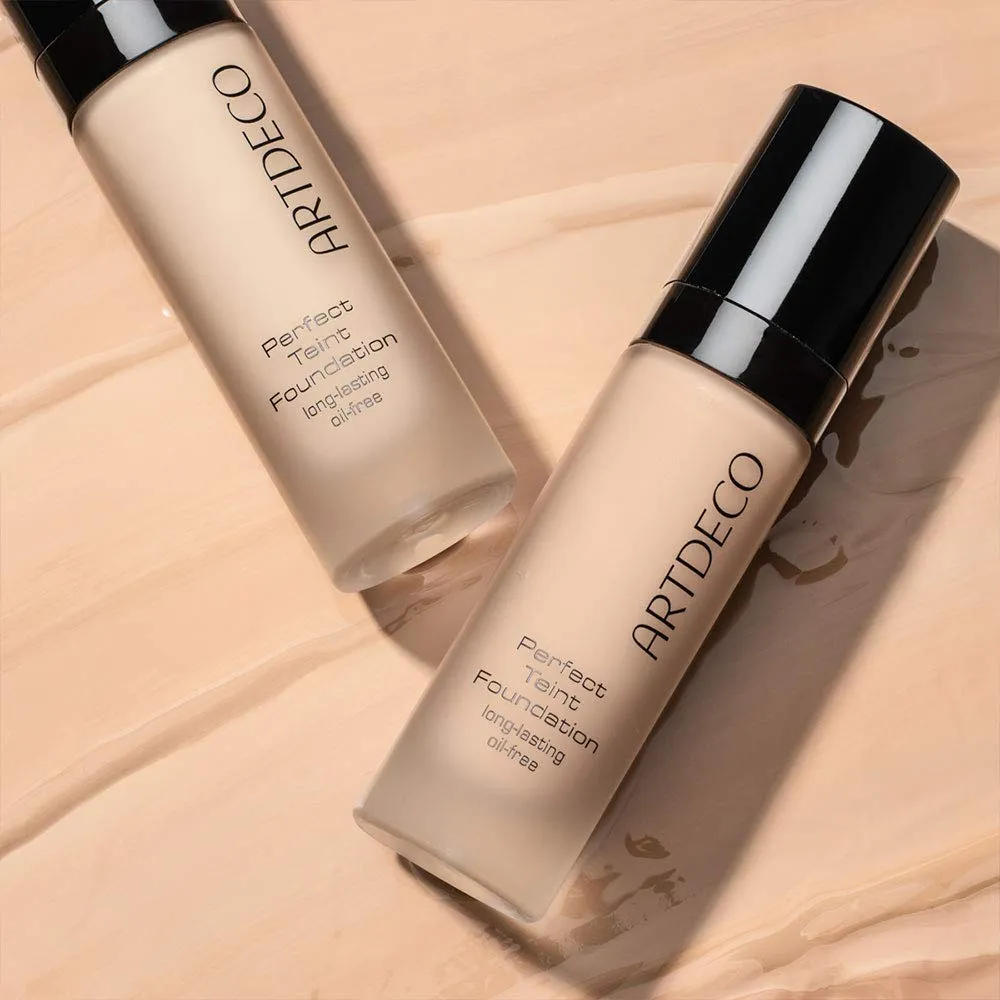 ARTDECO Perfect Teint Foundation - Golden Biscuit N°52 - Lightweight Liquid Formula - Medium to Full Coverage - Without Mask-Like Effect - Conceals Imperfections - Vegan Makeup - Hyaluron - 0.67 Fl Oz