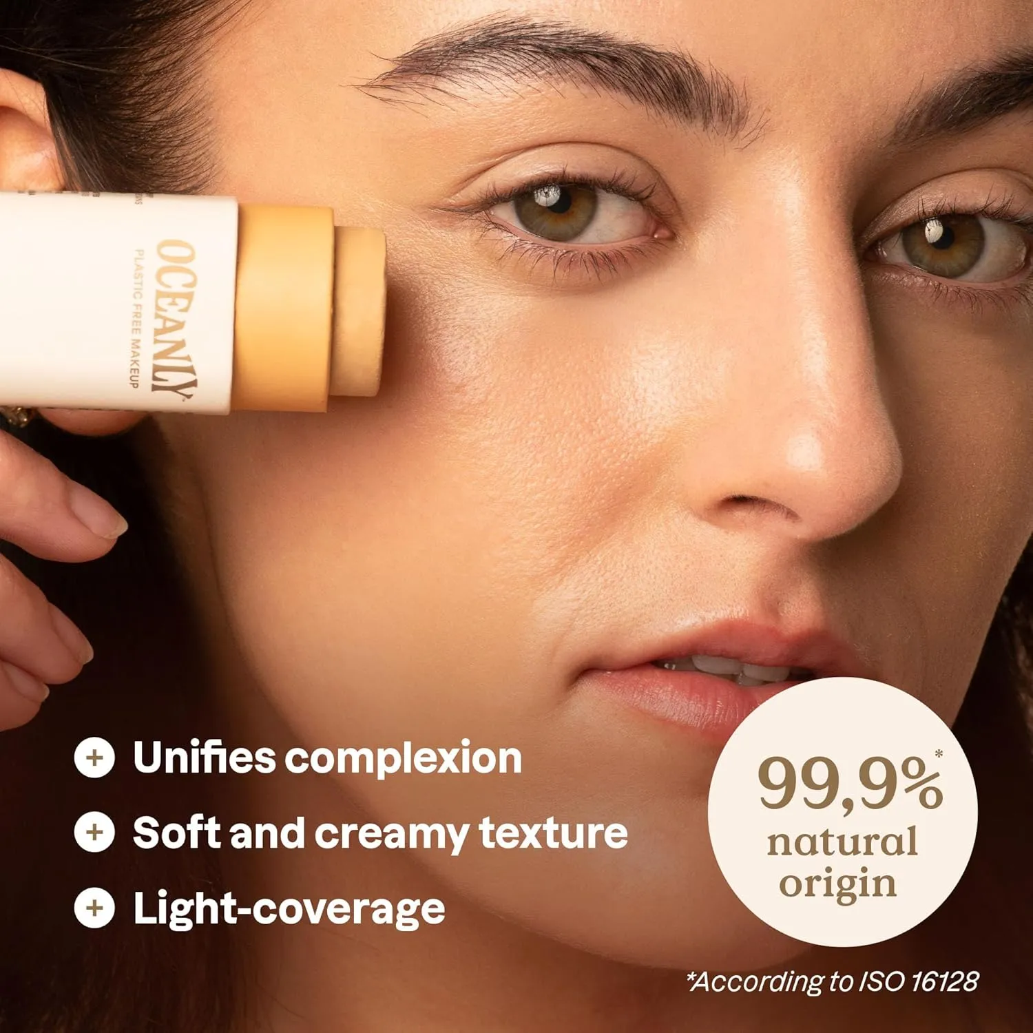 ATTITUDE Oceanly Light Coverage Foundation Stick, Titanium Dioxide-Free, EWG Verified, Plastic-Free, Vegan & Cruelty-free Makeup, Dune, 0.42 Ounces