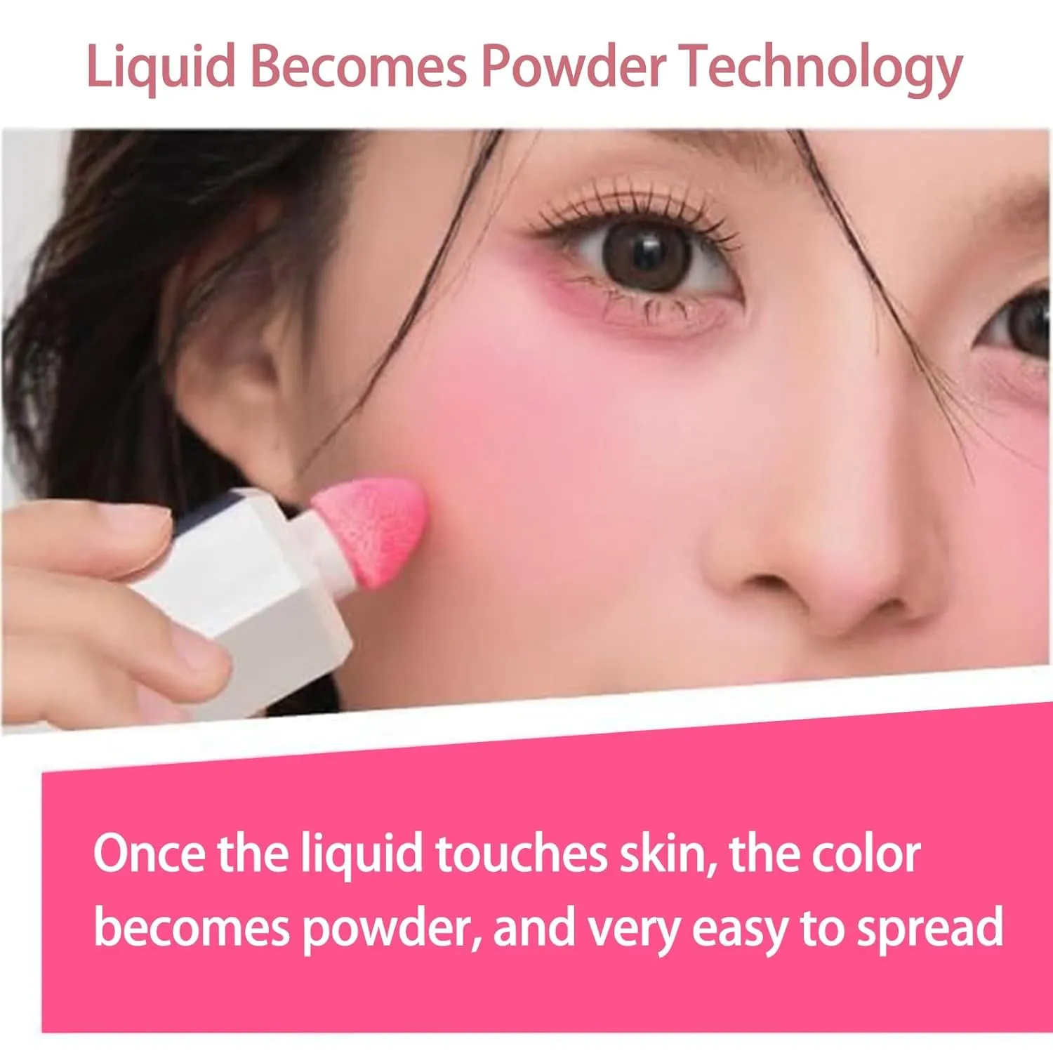 Aztk Jelly Color Liquid Blush Jc04, Mushroom Head Blusher, 2025 New 2 In 1 Contour Beauty Wand Blushs Waterproof Liquid Blush, All-day Highlight Contour with Cushion Applicator(JC01 Sakura Jelly)