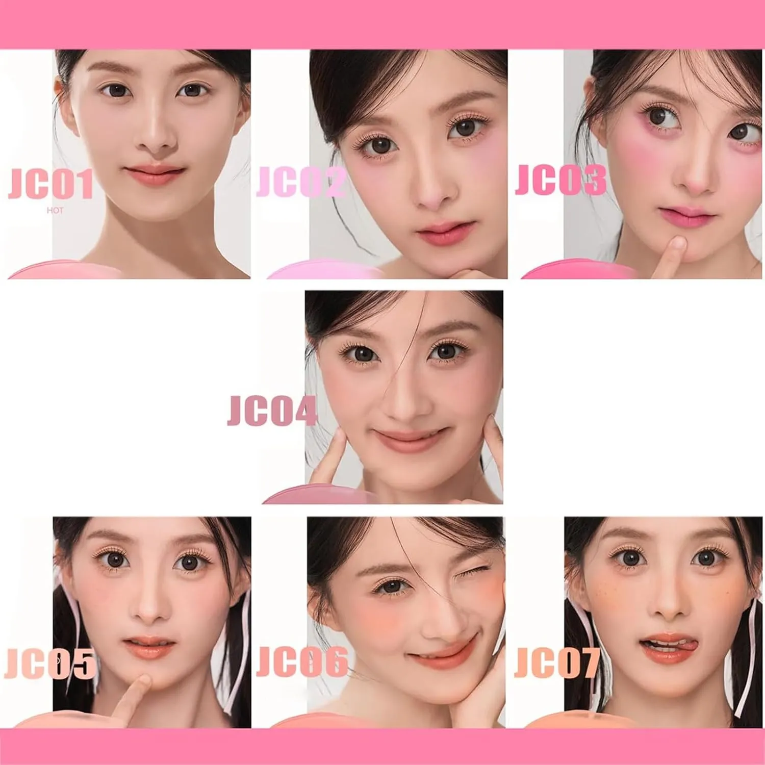 Aztk Jelly Color Liquid Blush Jc04, Mushroom Head Blusher, 2025 New 2 In 1 Contour Beauty Wand Blushs Waterproof Liquid Blush, All-day Highlight Contour with Cushion Applicator(JC01 Sakura Jelly)