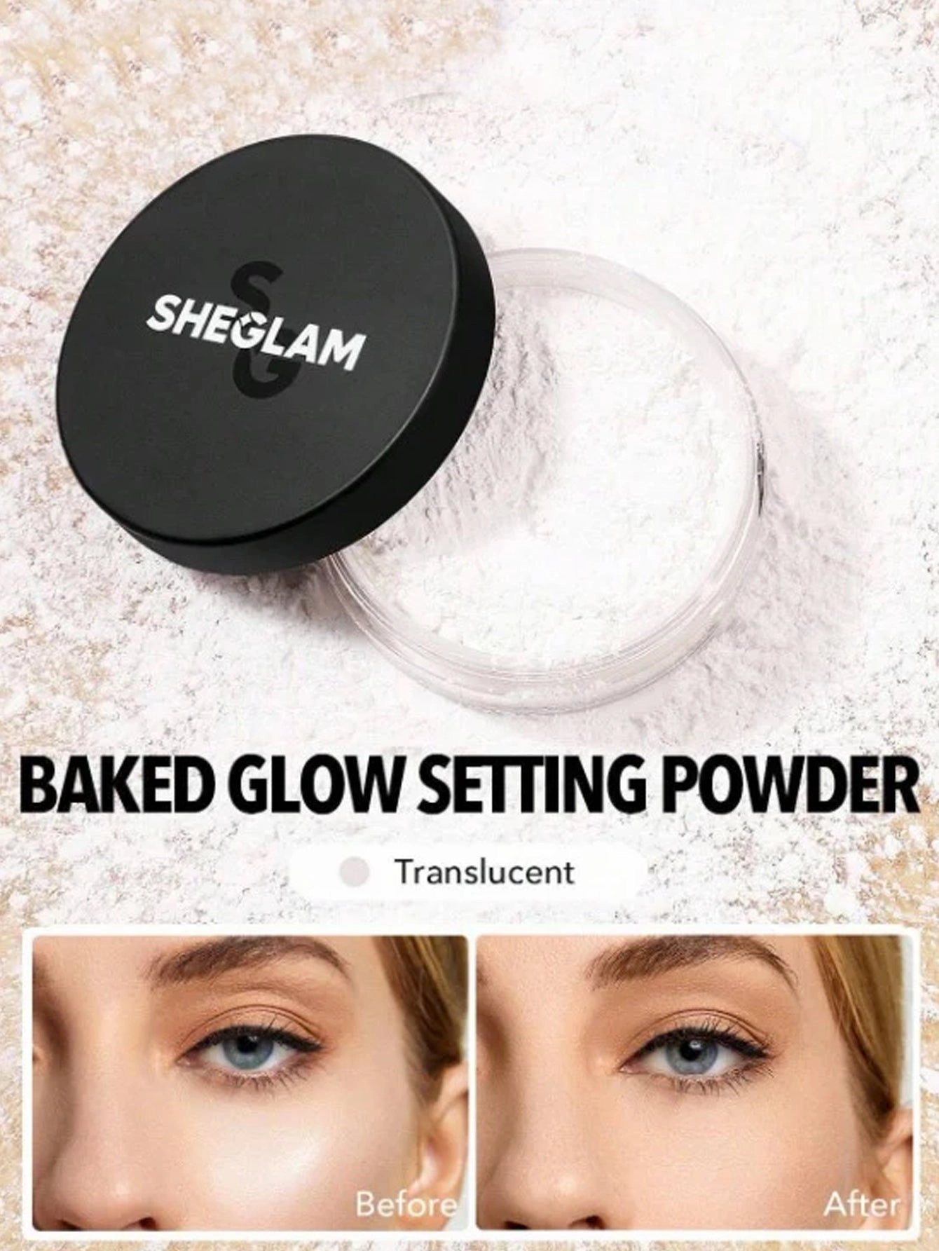 Baked Glow Setting Powder - Translucent - FD ⚡
