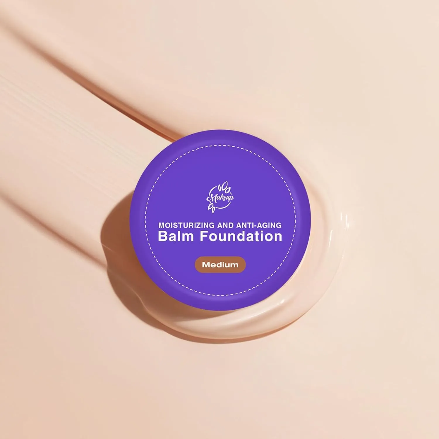 Balm Foundation for Mature Skin - Hydrating Medium Coverage Foundation Balm, Vegan Formula Blurs Appearance of Fine Lines, Non-Creasing Satin Finish, All Skin Types (Medium)