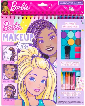 Barbie Makeup Artist Magazine by Horizon Group USA, Create Your Own Hair & Makeup Looks Using 130  Stencils, 180  Stickers, Crayons, Pretend Makeup & More