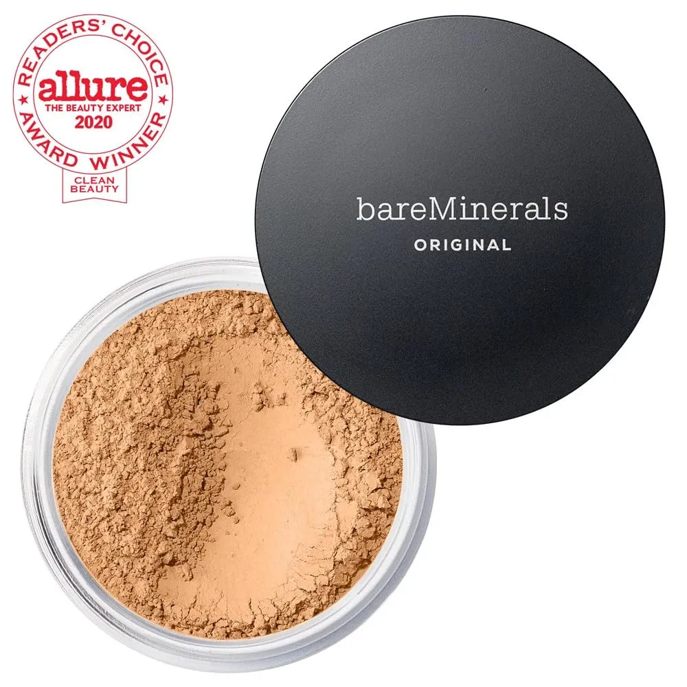 bareMinerals Original Loose Powder Foundation SPF 15, Lightweight Mineral Loose Powder Foundation Makeup, Buildable Coverage, Talc Free, Vegan