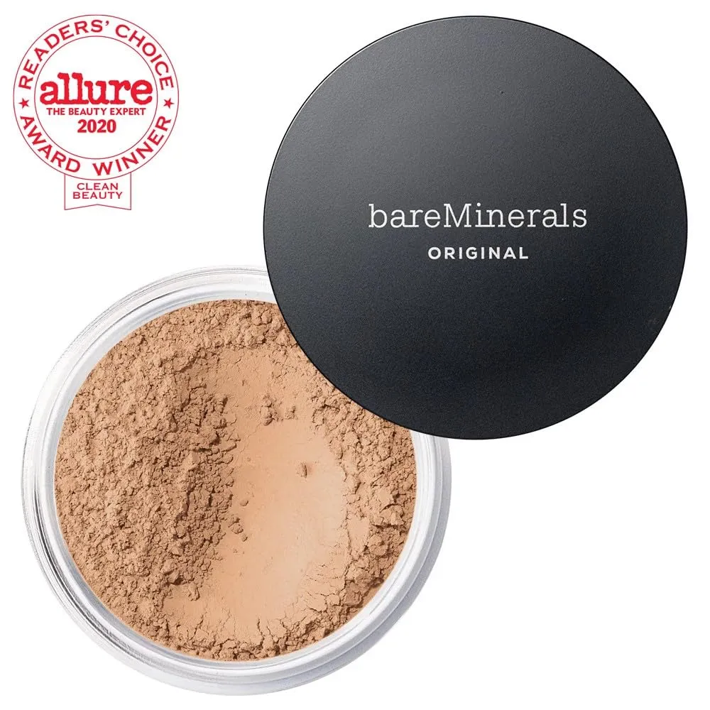 bareMinerals Original Loose Powder Foundation SPF 15, Lightweight Mineral Loose Powder Foundation Makeup, Buildable Coverage, Talc Free, Vegan