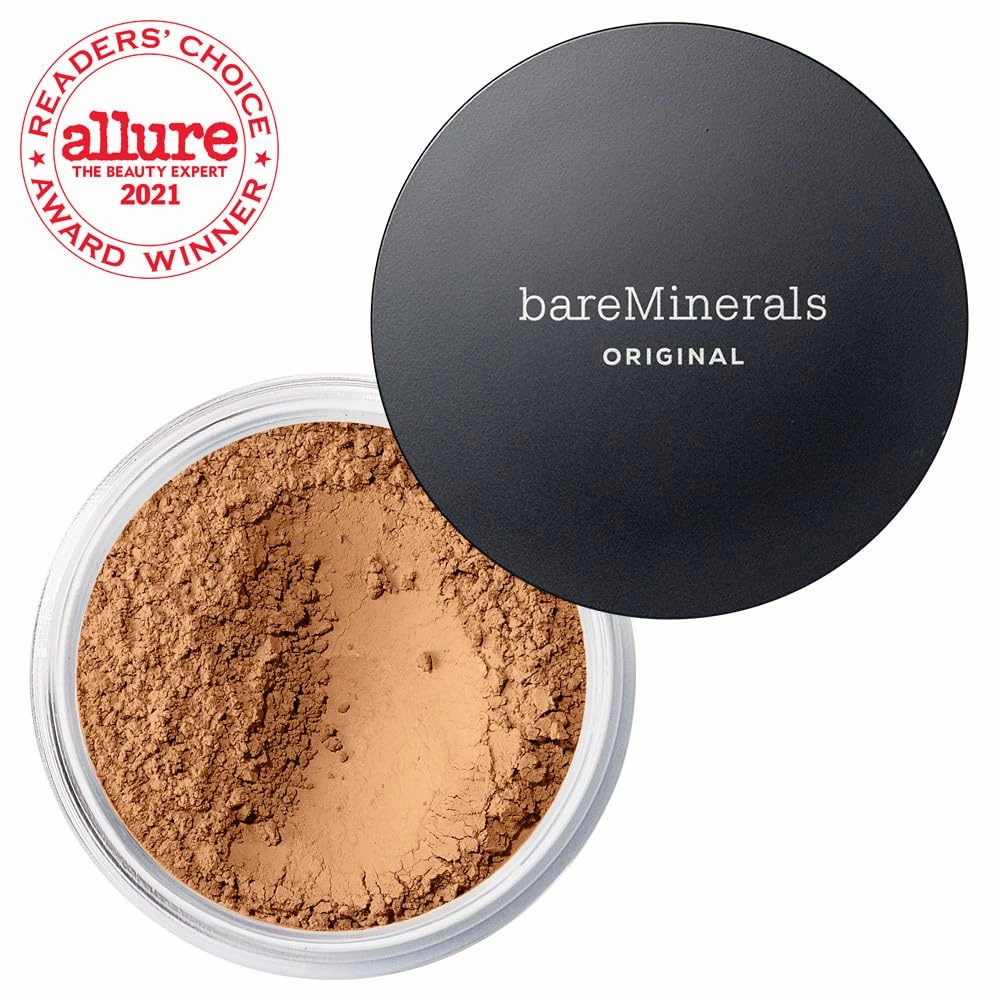 bareMinerals Original Loose Powder Foundation SPF 15, Lightweight Mineral Loose Powder Foundation Makeup, Buildable Coverage, Talc Free, Vegan