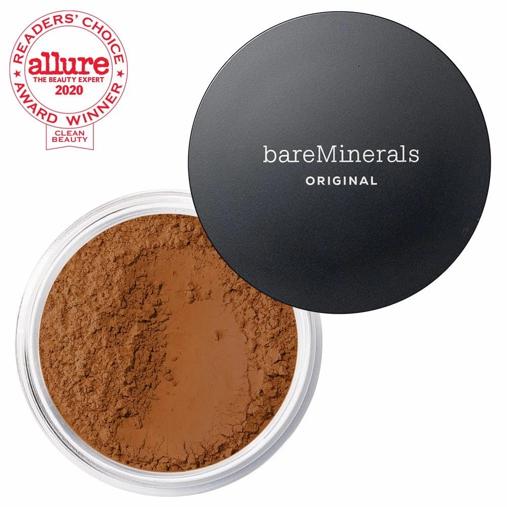 bareMinerals Original Loose Powder Foundation SPF 15, Lightweight Mineral Loose Powder Foundation Makeup, Buildable Coverage, Talc Free, Vegan