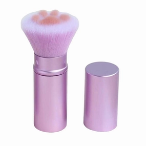 barenx Cat Paw Makeup Brush, Cosmetic Brush, Powder Brush, for Face Powder Blush Shadows Contour Makeup - Retractable Purple