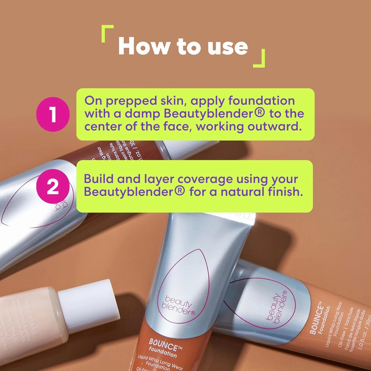 Beautyblender Bounce Liquid Whip Long Wear Foundation, Full Coverage Natural Matte Makeup Foundation, Oil Free 24 Hour Wear, 3.15 C Med Beige Version 2.0