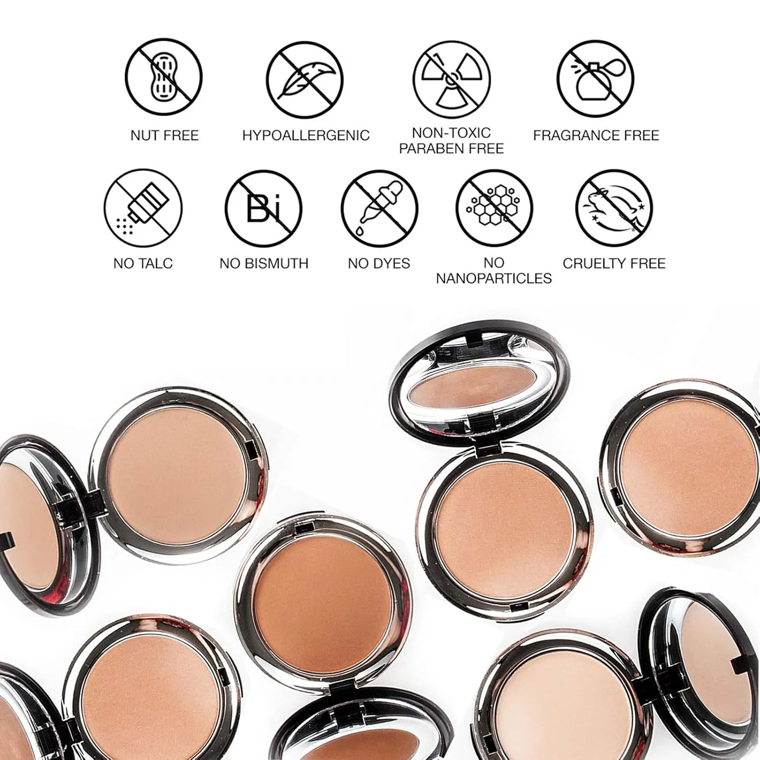 bellapierre Compact Mineral Foundation SPF 15 | Vegan & Cruelty Free Natural Makeup | Full Coverage Matte Foundation | Hypoallergenic | Oil & Talc Free - 0.35 Oz - Cinnamon