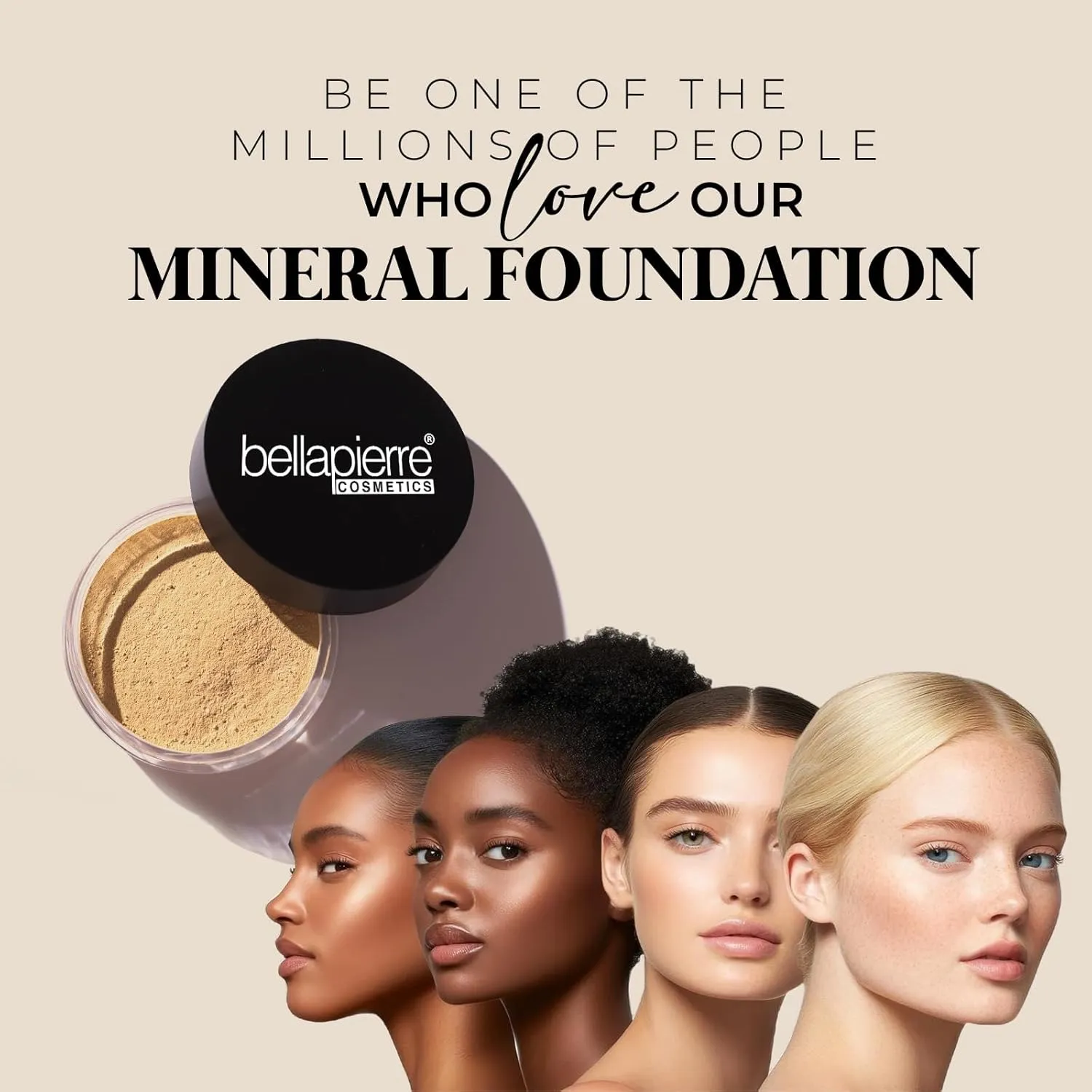 bellapierre Mineral Foundation SPF 15 - Loose Powder Foundation | Vegan & Cruelty Free Natural Makeup | Full Coverage Matte Finish | Hypoallergenic | Oil & Talc Free - 0.32 Oz - Blondie