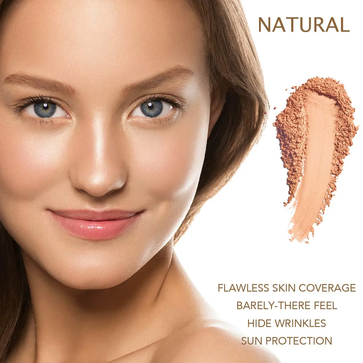 Bellaterra Cosmetics Mineral Powder Foundation | Long-Lasting All-Day Wear | Buildable Sheer to Full Coverage – Matte | Sensitive Skin Approved | Natural SPF 15 (Latte) 9 grams